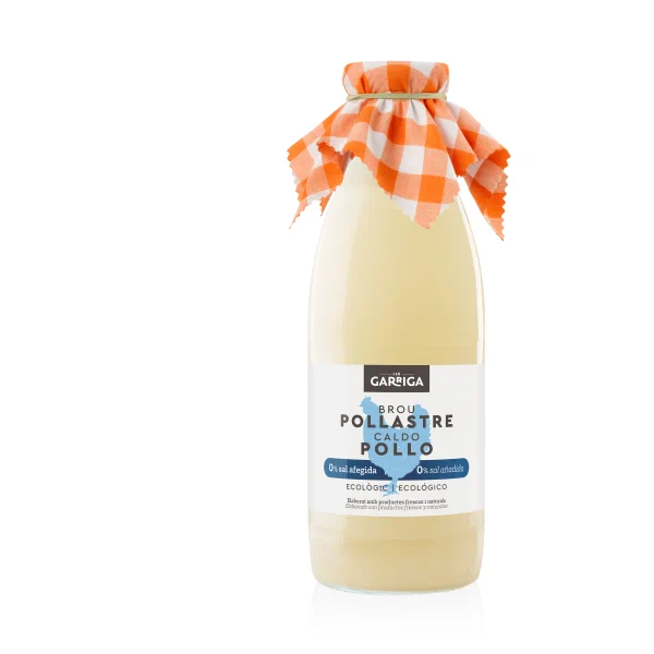 Caldo de pollo sin sal añadida