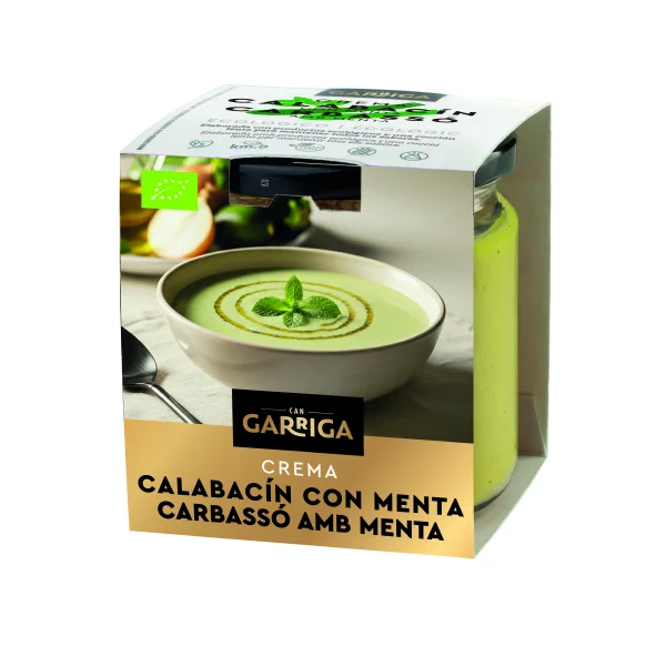 Crema de calabacín con menta