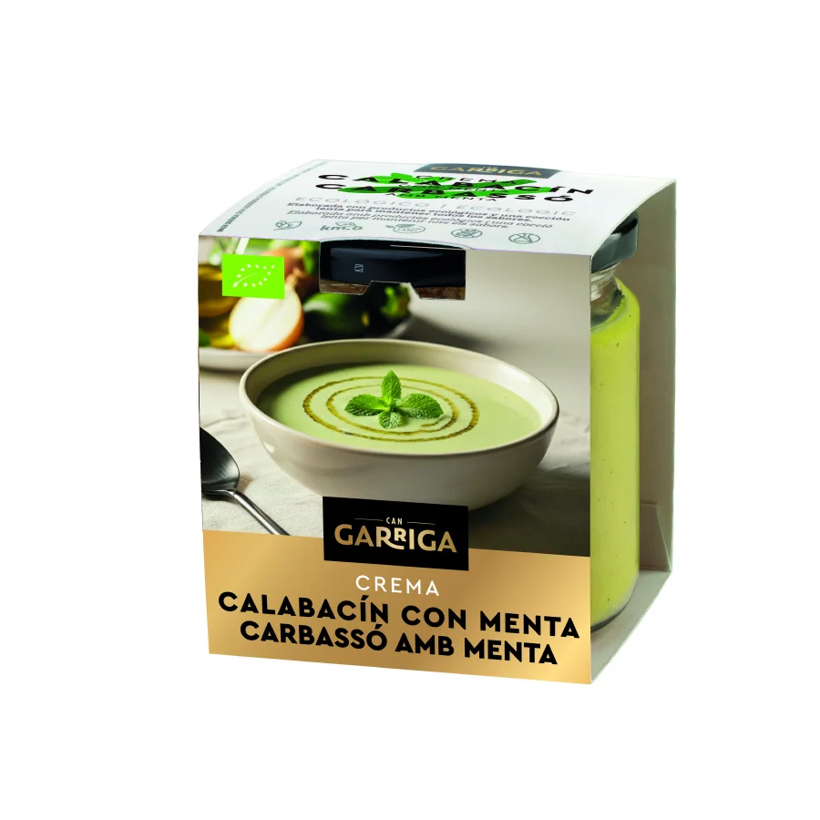 Crema de calabacín con menta